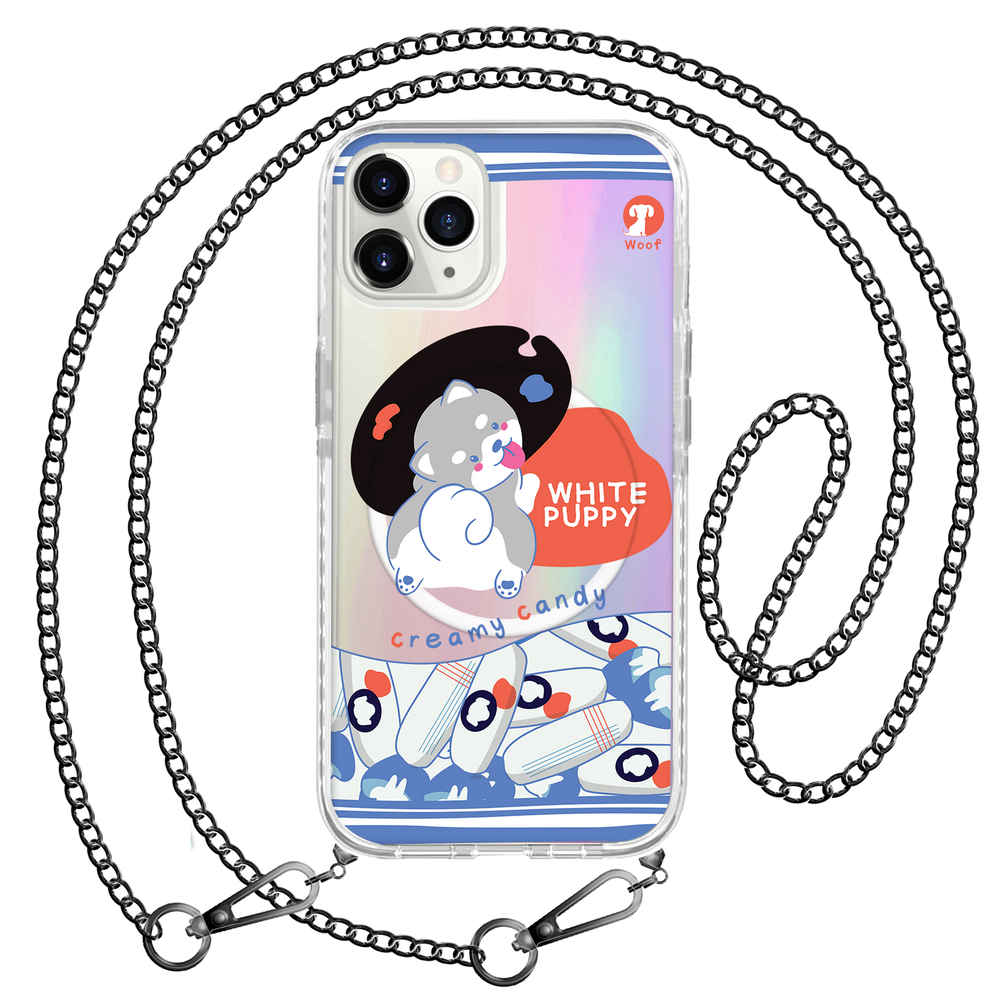 iPhone Rearguard Holo - White Puppy