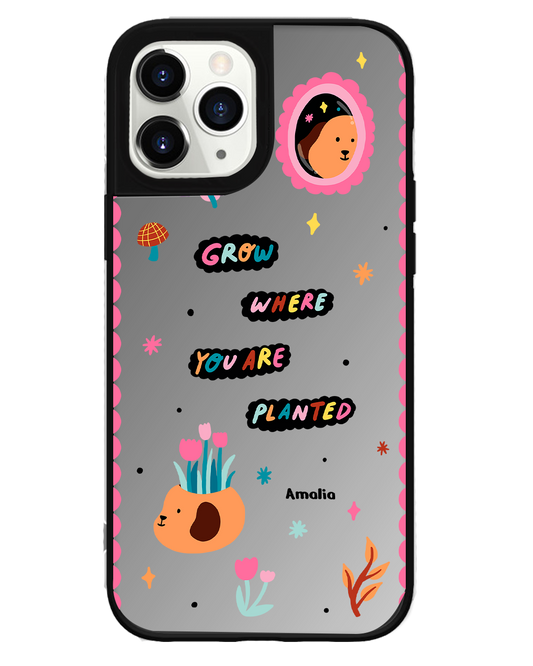iPhone Mirror Grip Case - Grow Where You're Planted