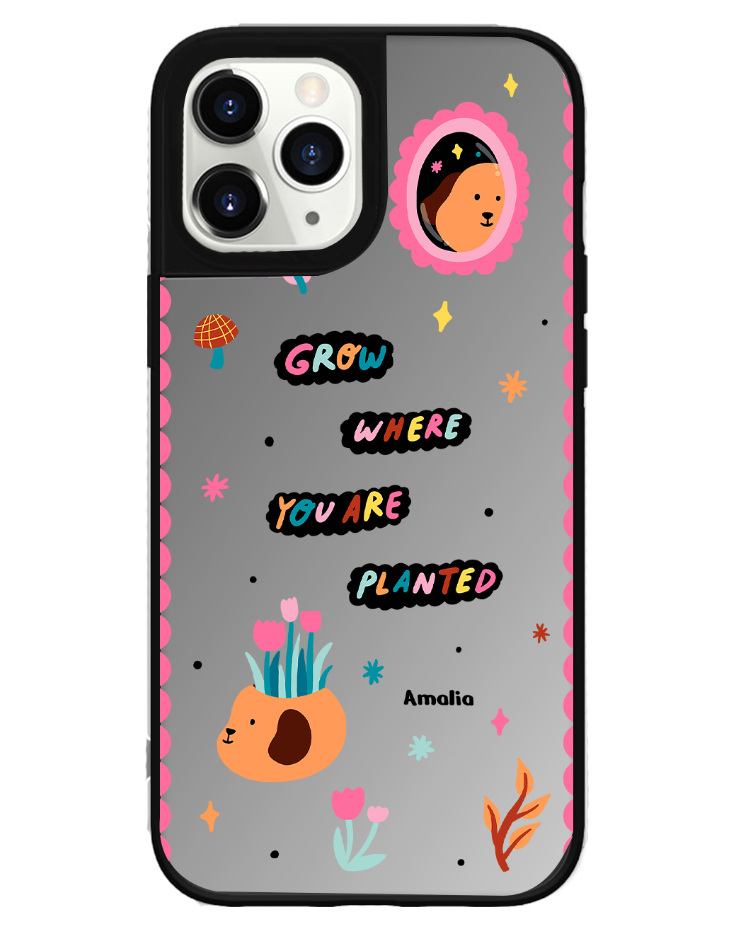 iPhone Mirror Grip Case - Grow Where You're Planted