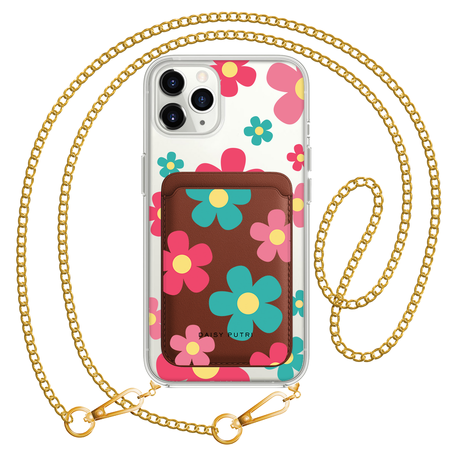 iPhone Magnetic Wallet Case -  Daisy Delight 2.0