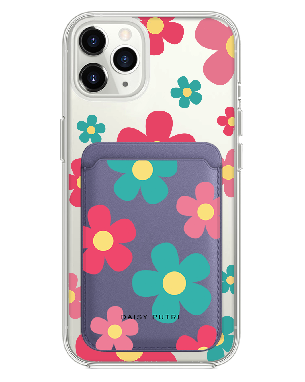 iPhone Magnetic Wallet Case -  Daisy Delight 2.0