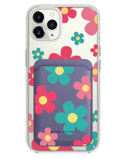 iPhone Magnetic Wallet Case -  Daisy Delight 2.0