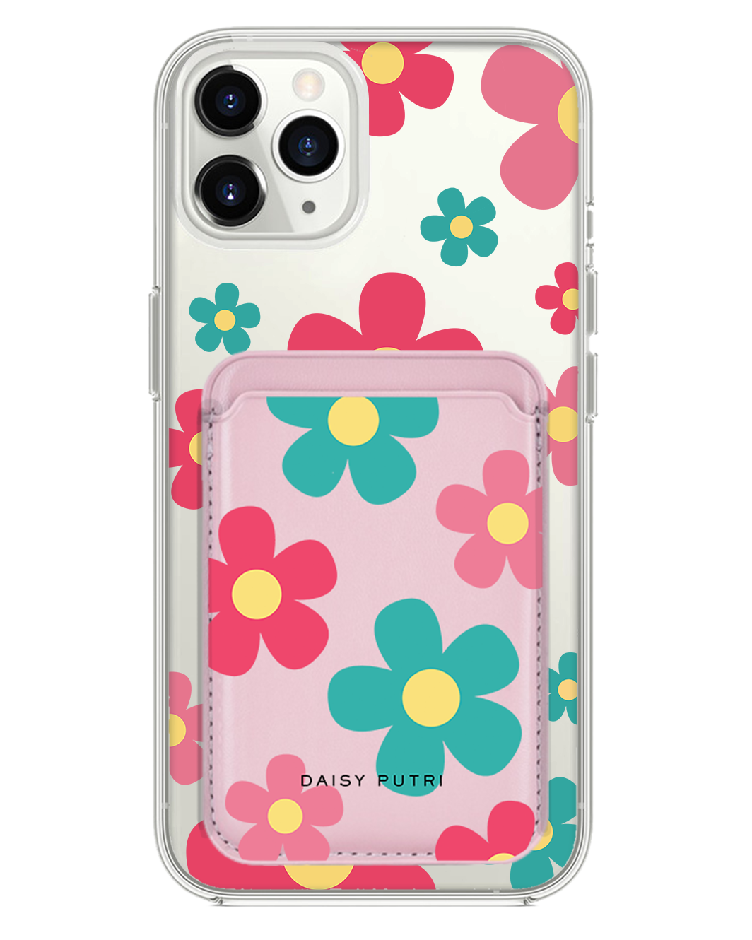 iPhone Magnetic Wallet Case -  Daisy Delight 2.0