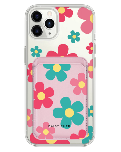 iPhone Magnetic Wallet Case -  Daisy Delight 2.0