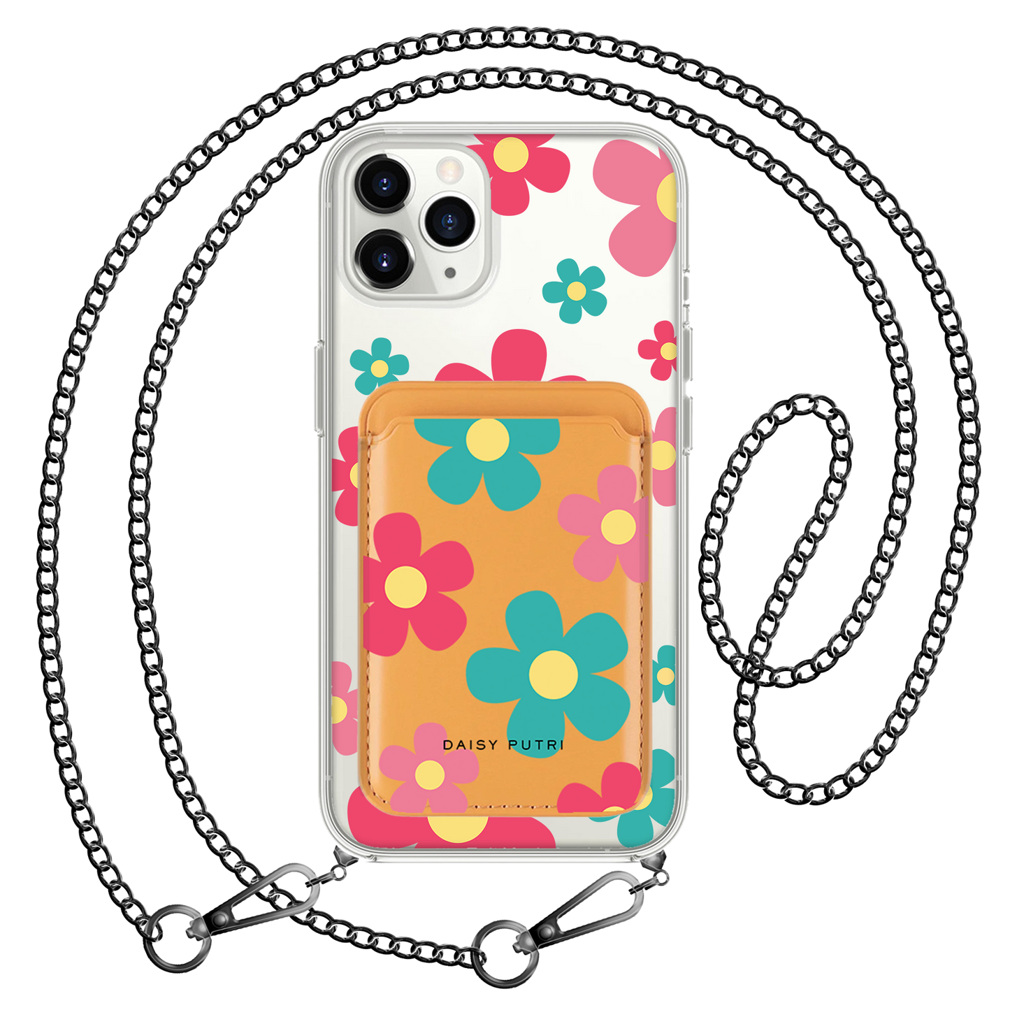 iPhone Magnetic Wallet Case -  Daisy Delight 2.0