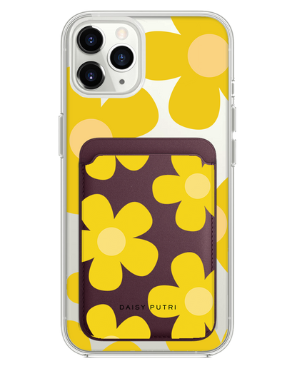 iPhone Magnetic Wallet Case -  Daisy Sunshine