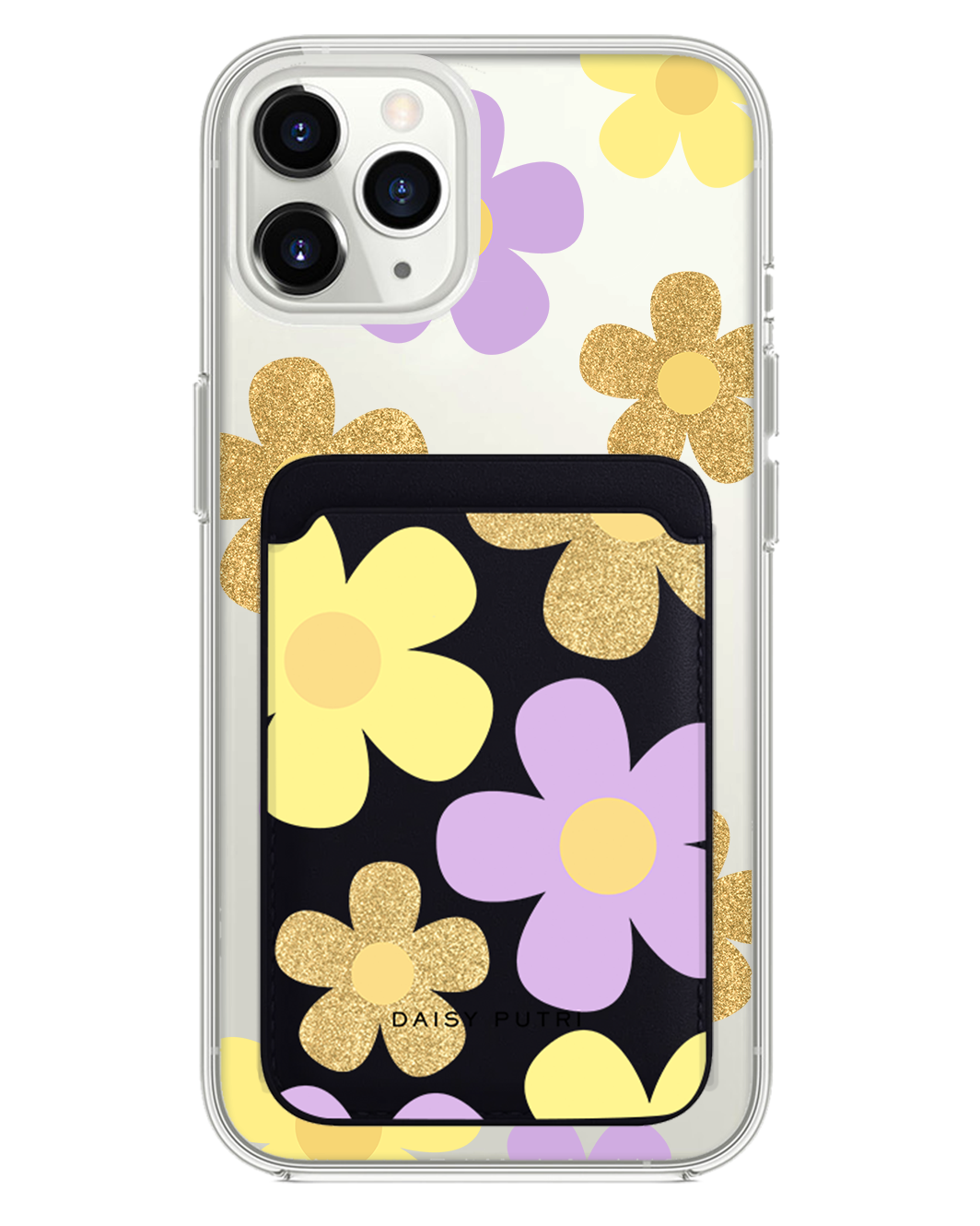 iPhone Magnetic Wallet Case -  Daisy Twinkle