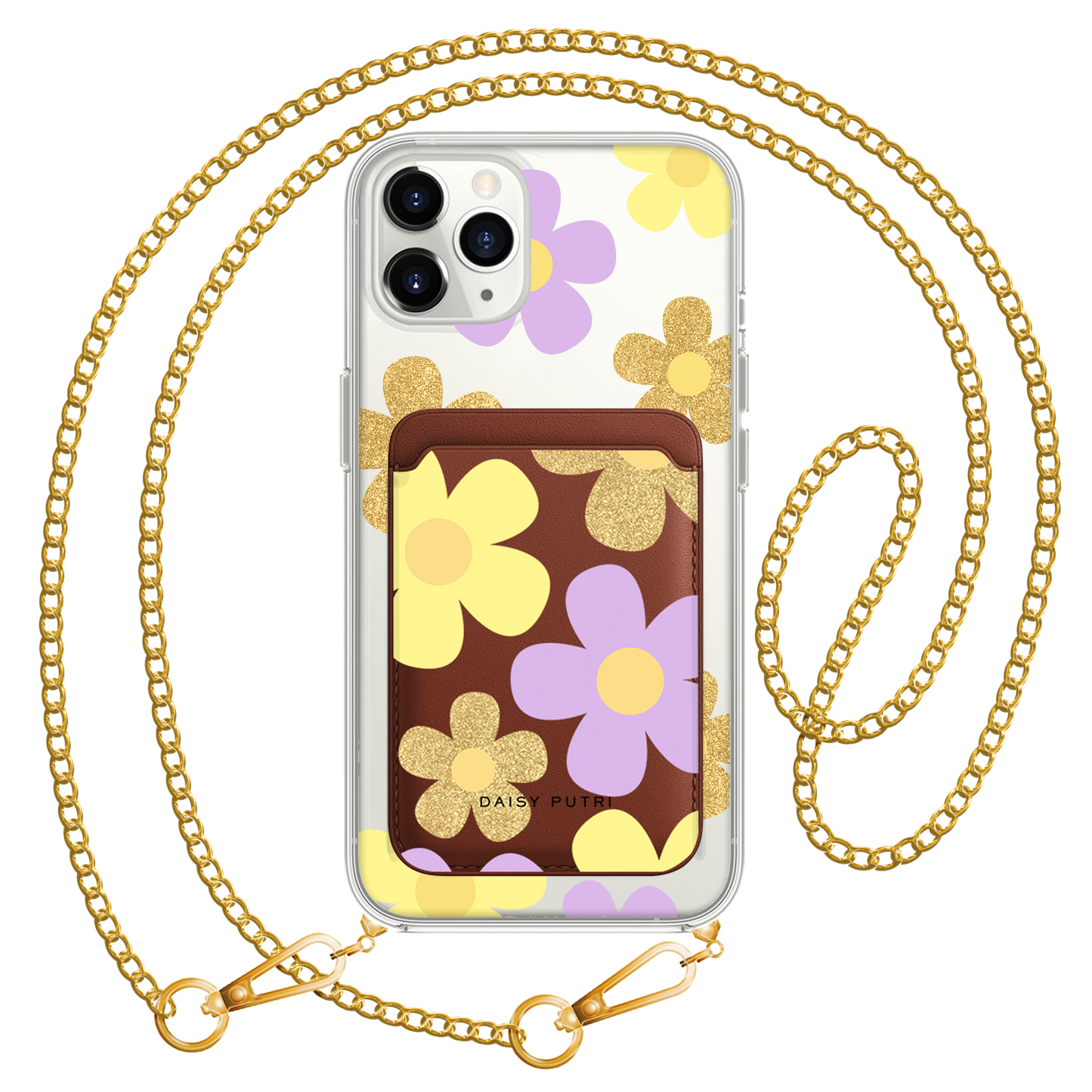 iPhone Magnetic Wallet Case -  Daisy Twinkle