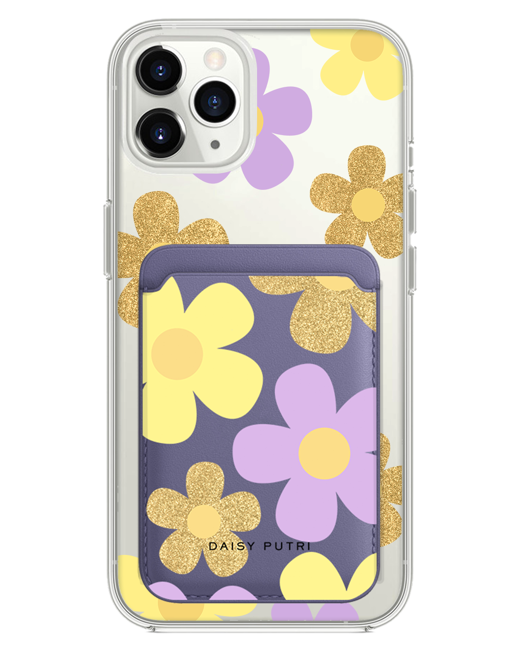 iPhone Magnetic Wallet Case -  Daisy Twinkle