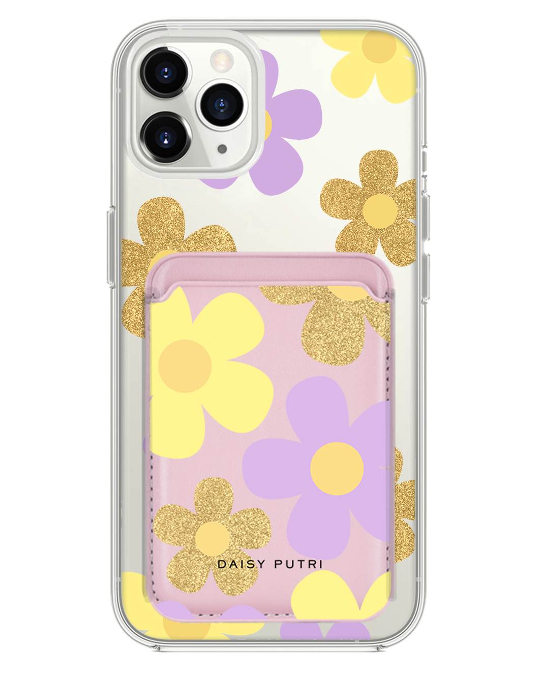 iPhone Magnetic Wallet Case -  Daisy Twinkle