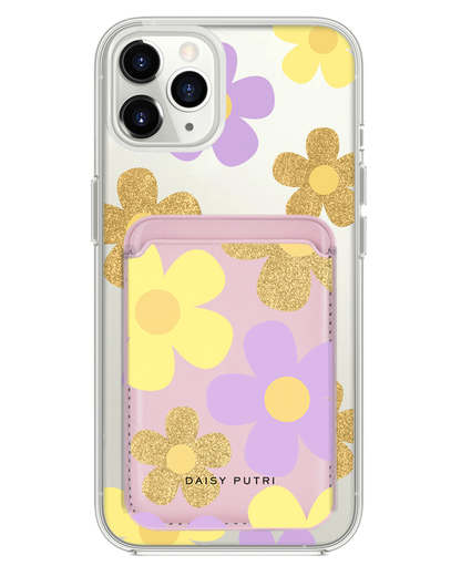 iPhone Magnetic Wallet Case -  Daisy Twinkle