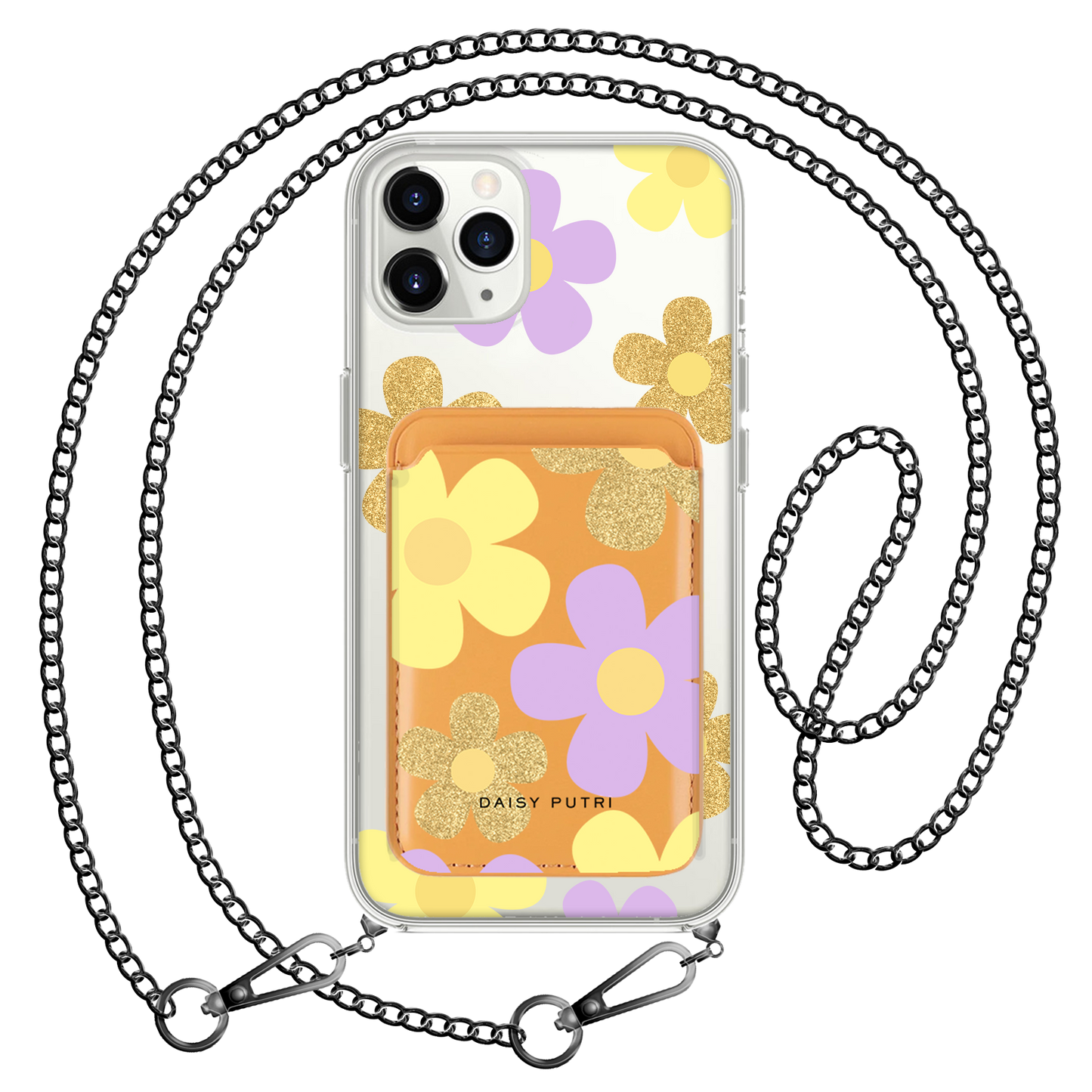 iPhone Magnetic Wallet Case -  Daisy Twinkle