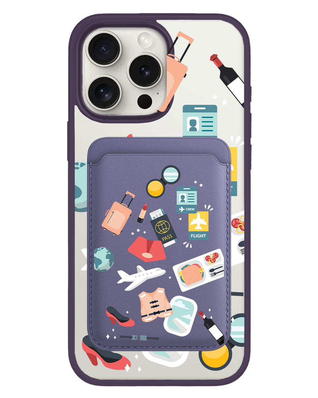 iPhone Magnetic Wallet Case - Stewardess or Flight Attendant