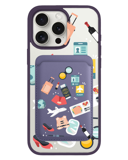 iPhone Magnetic Wallet Case - Stewardess or Flight Attendant