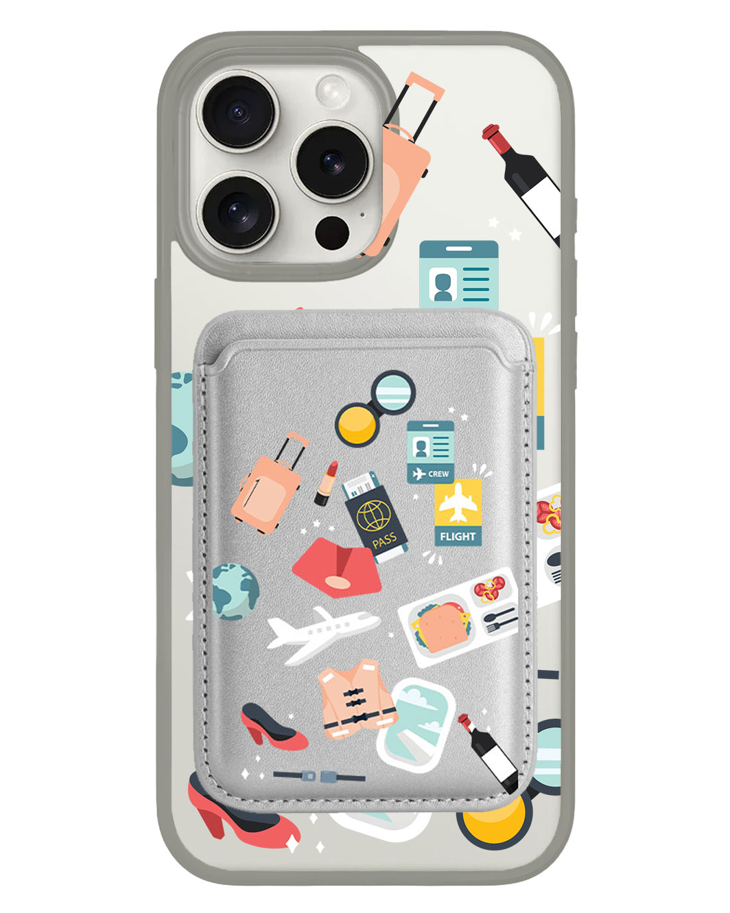iPhone Magnetic Wallet Case - Stewardess or Flight Attendant