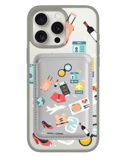 iPhone Magnetic Wallet Case - Stewardess or Flight Attendant