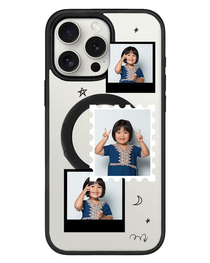 iPhone Rearguard Hybrid - Face Grid Black Polaroid