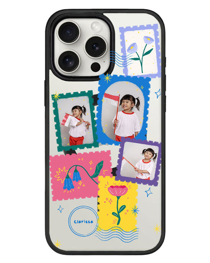iPhone Rearguard Hybrid - Face Grid Floral Stamps