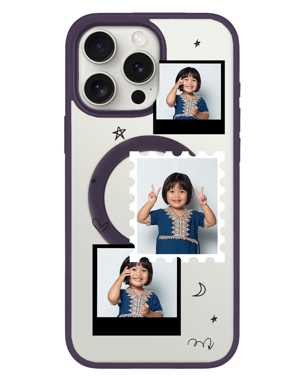 iPhone Rearguard Hybrid - Face Grid Black Polaroid