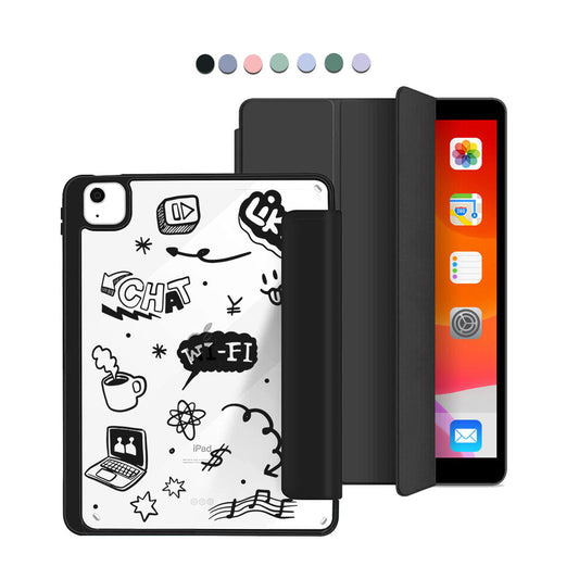 iPad Acrylic Flipcover - Social Black