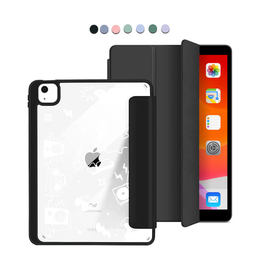 iPad Acrylic Flipcover - Rock n Roll White