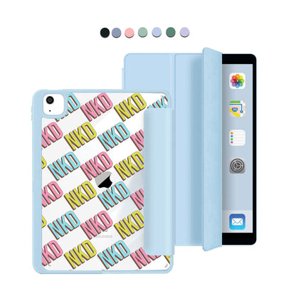 iPad Acrylic Flipcover - CUSTOM MONOGRAM 3.0 Diagonal Initial 3.0