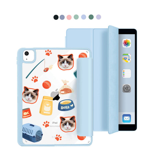iPad Acrylic Flipcover - Pet Grid Kitty Adventures