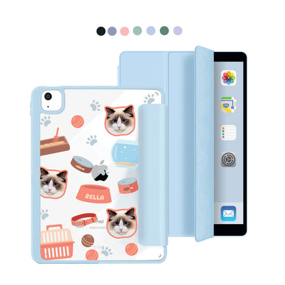 iPad Acrylic Flipcover - Pet Grid Kitty Cozy Corner