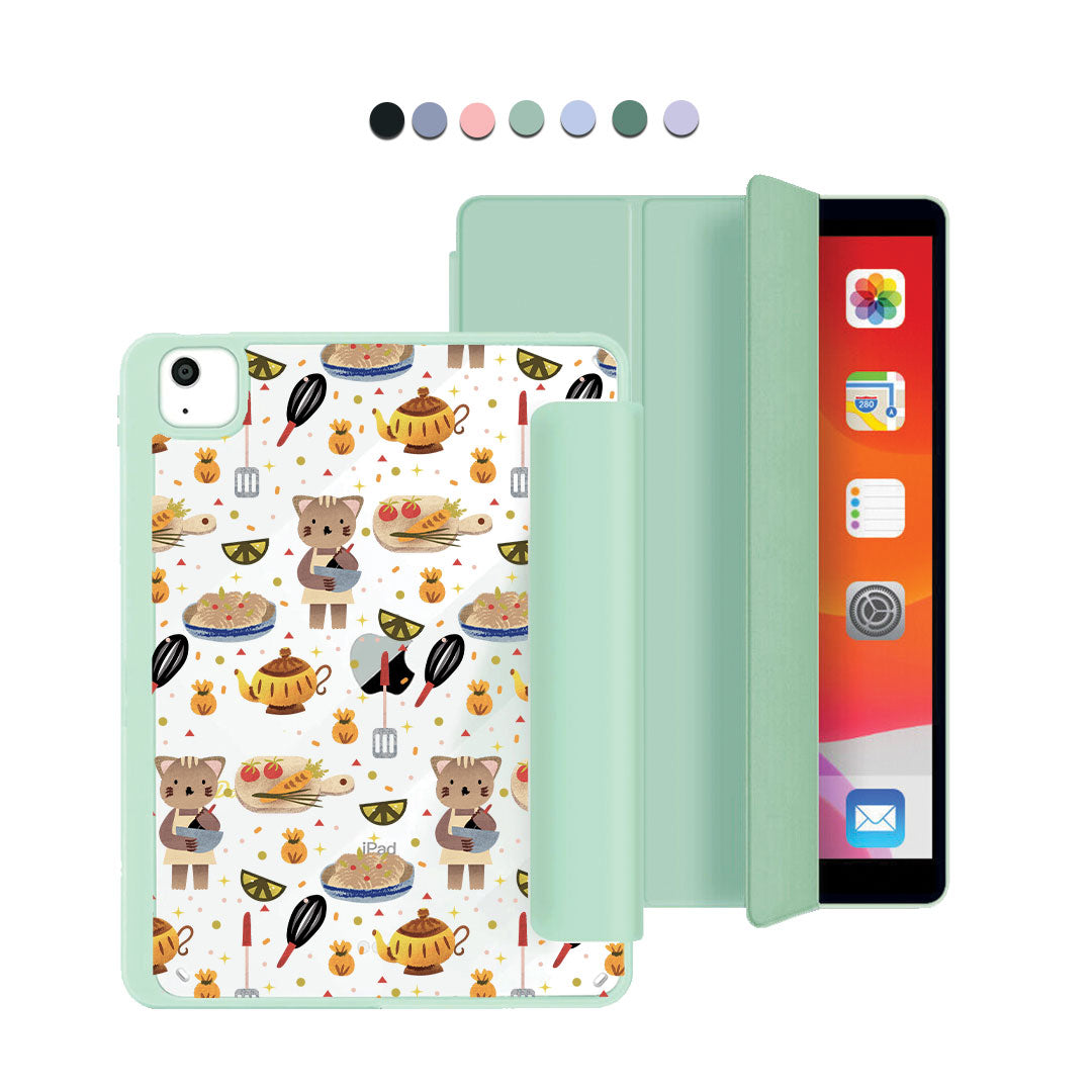 iPad Acrylic Flipcover - Cooking Cat