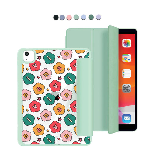 iPad Acrylic Flipcover - CUSTOM MONOGRAM 3.0 Flower Petals 3.0