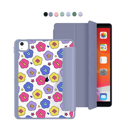 iPad Acrylic Flipcover - CUSTOM MONOGRAM 3.0 Flower Petals 2.0
