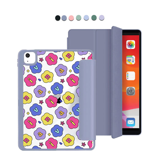 iPad Acrylic Flipcover - CUSTOM MONOGRAM 3.0 Flower Petals 2.0
