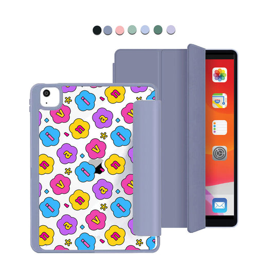 iPad Acrylic Flipcover - CUSTOM MONOGRAM 3.0 Flower Petals 4.0