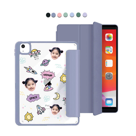 iPad Acrylic Flipcover - Face Grid Space