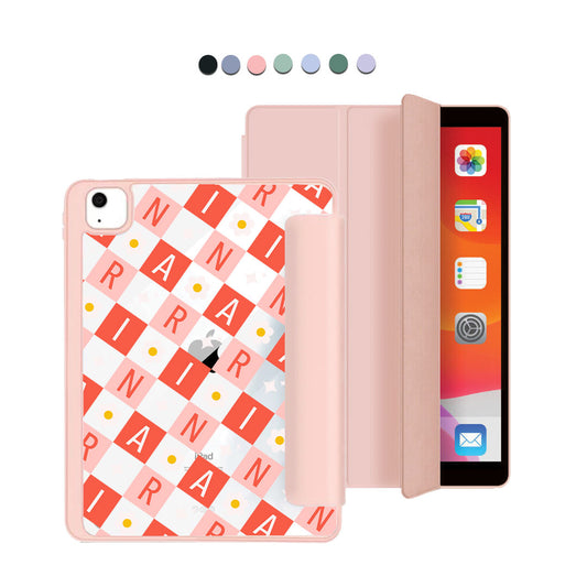 iPad Acrylic Flipcover - CUSTOM MONOGRAM 3.0 Flower Grid 2.0