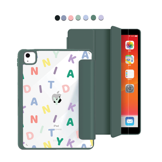 iPad Acrylic Flipcover - CUSTOM Monogram 2.0 Rainbow