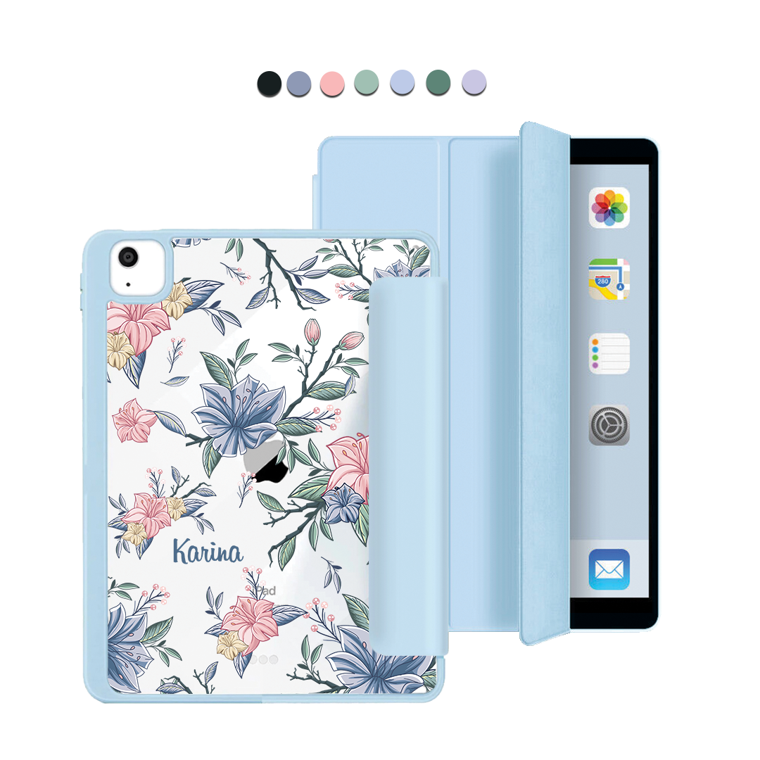 iPad Acrylic Flipcover - Pink & Blue Florals