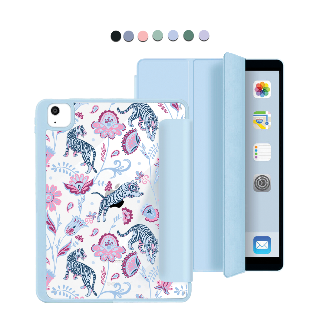 iPad Acrylic Flipcover - Tiger & Floral 3.0