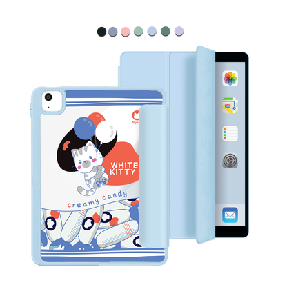 iPad Acrylic Flipcover - White Kitty