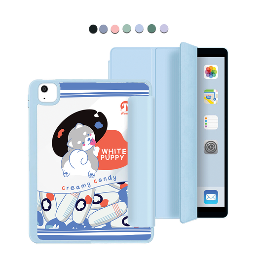iPad Acrylic Flipcover - White Puppy
