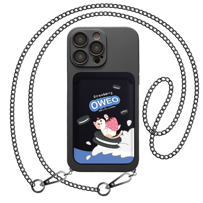 iPhone Magnetic Wallet Silicone Case - Oweo Cat