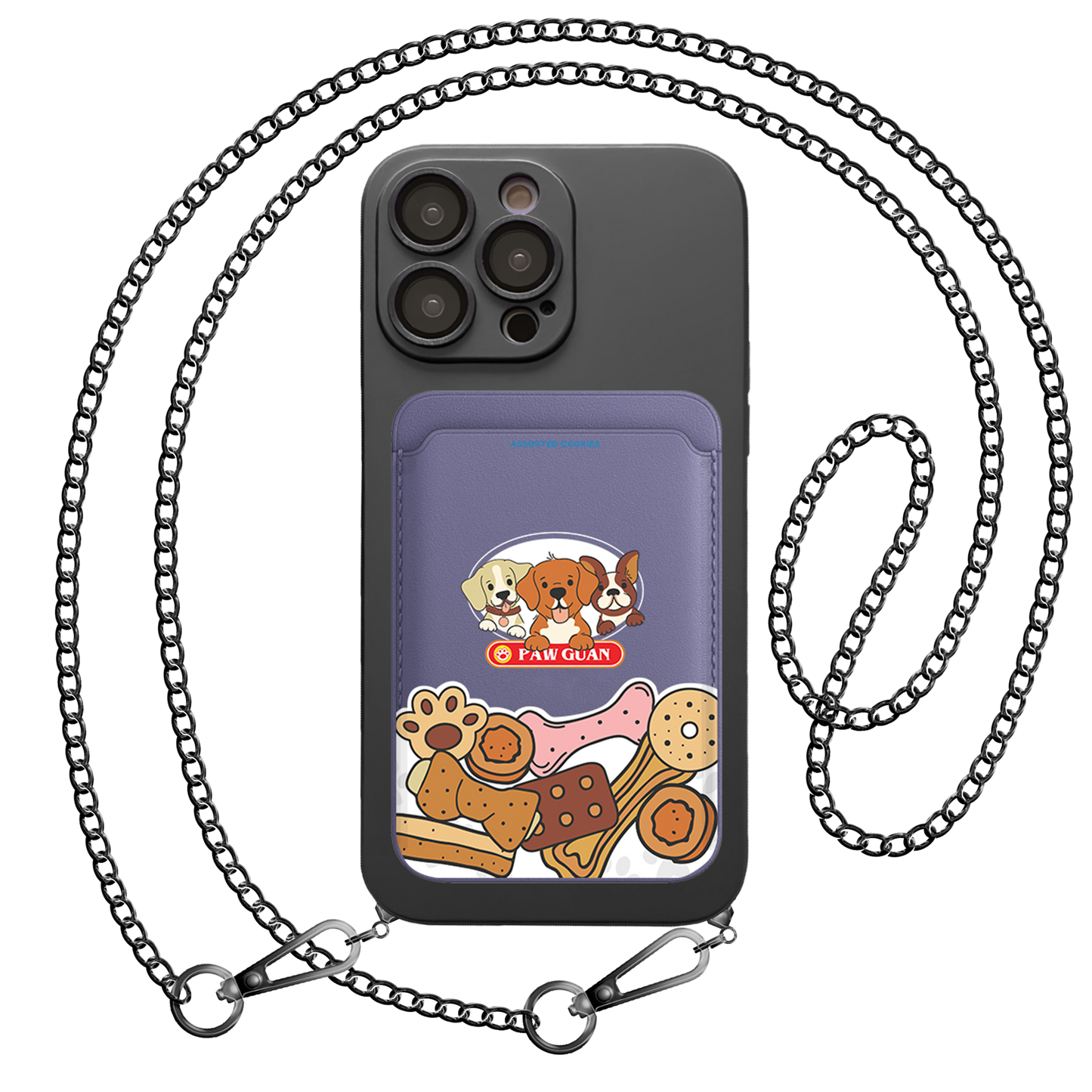 iPhone Magnetic Wallet Silicone Case - Pawguan Dog