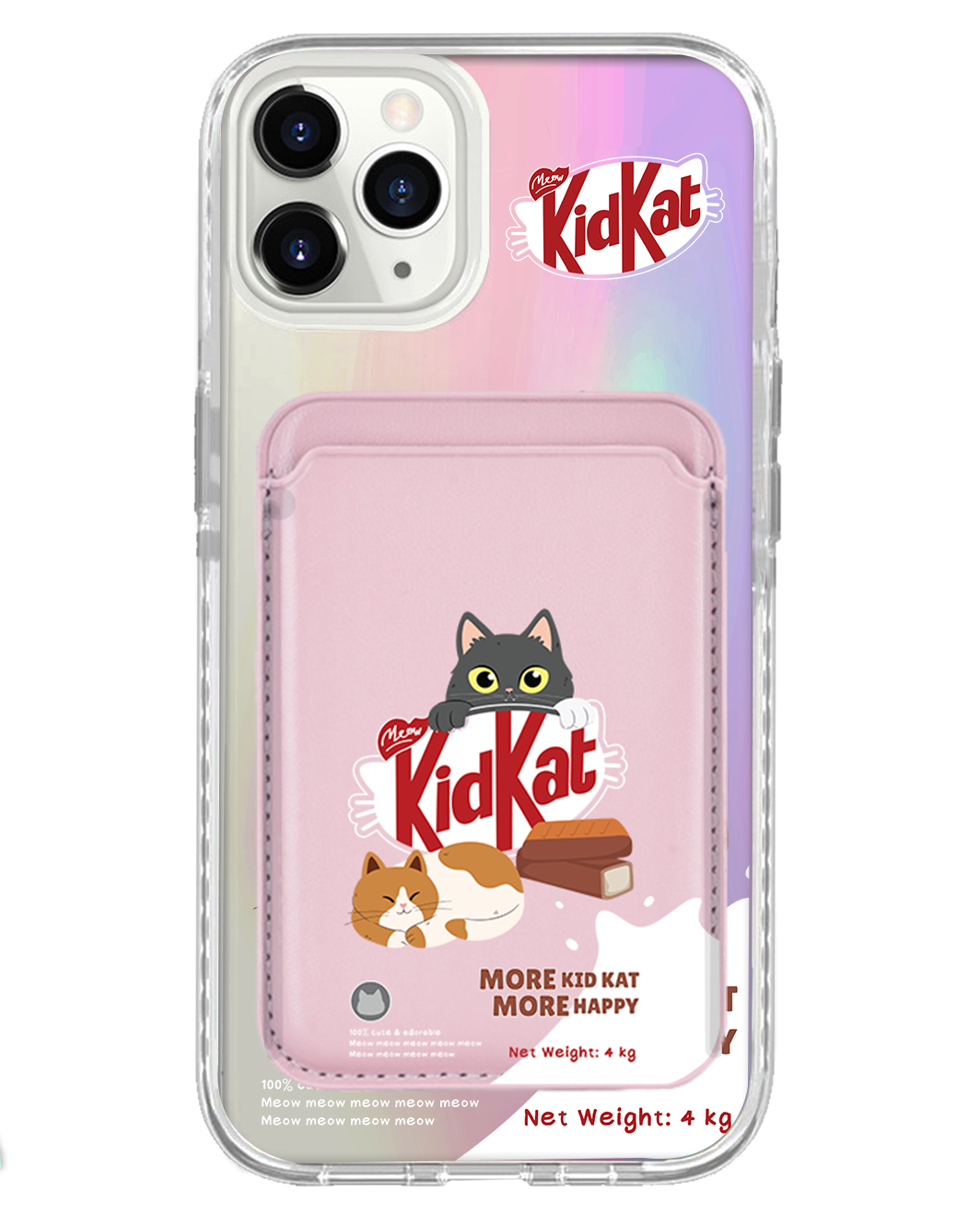 iPhone Magnetic Wallet Holo Case - Kidkat