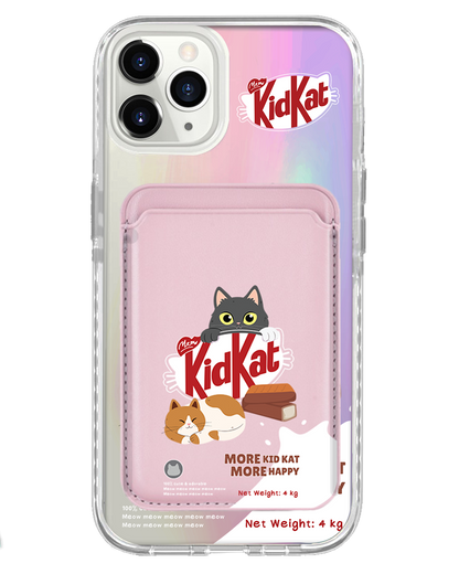iPhone Magnetic Wallet Holo Case - Kidkat