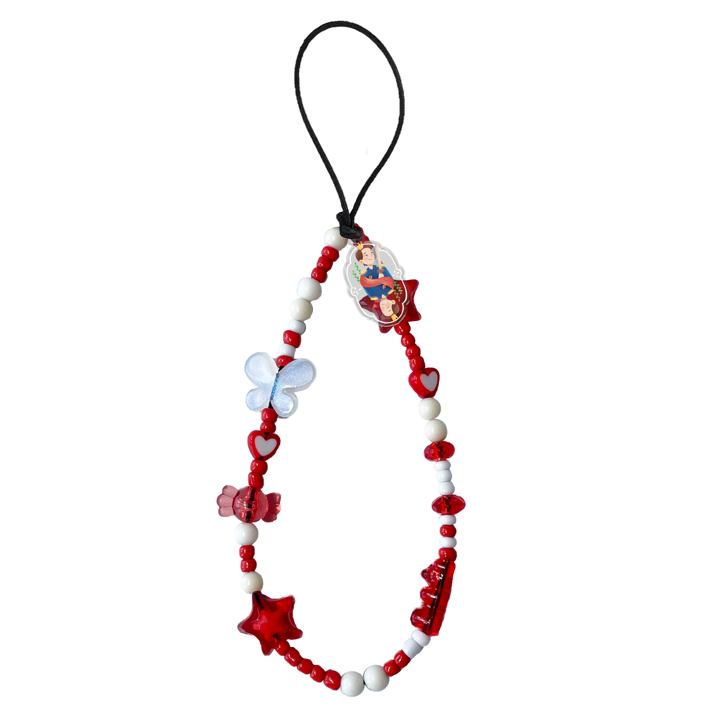 Beaded Strap with Acrylic Charm - King