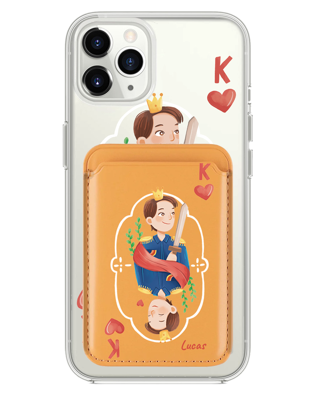 iPhone Magnetic Wallet Case - King (Couple Case)