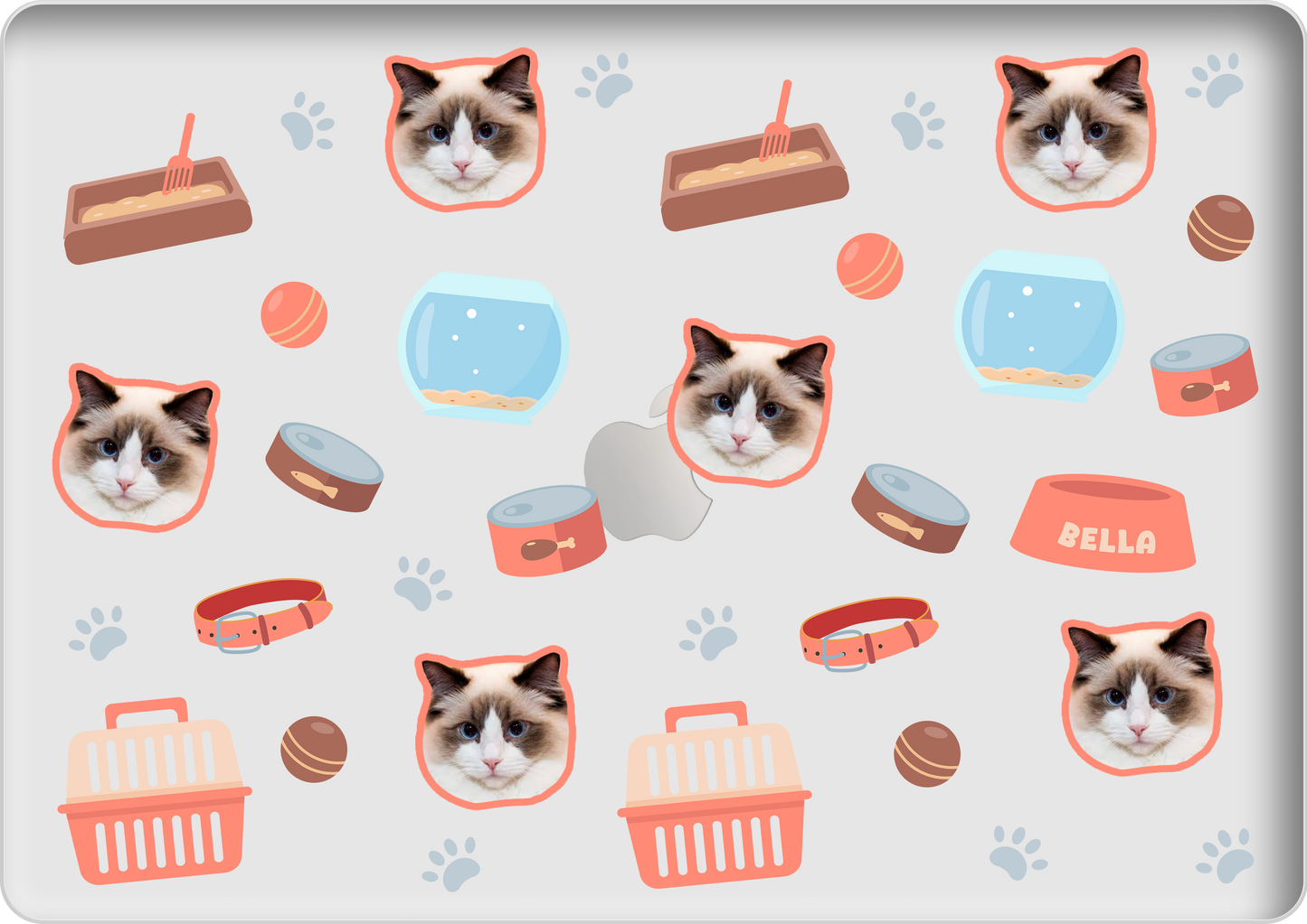 Macbook Snap Case - Pet Grid Kitty Cozy Corner