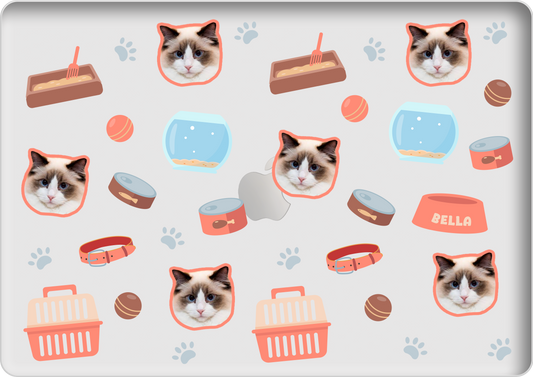 Macbook Snap Case - Pet Grid Kitty Cozy Corner