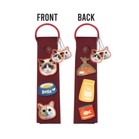 Patch Keychain - Pet Grid Kitty Adventure