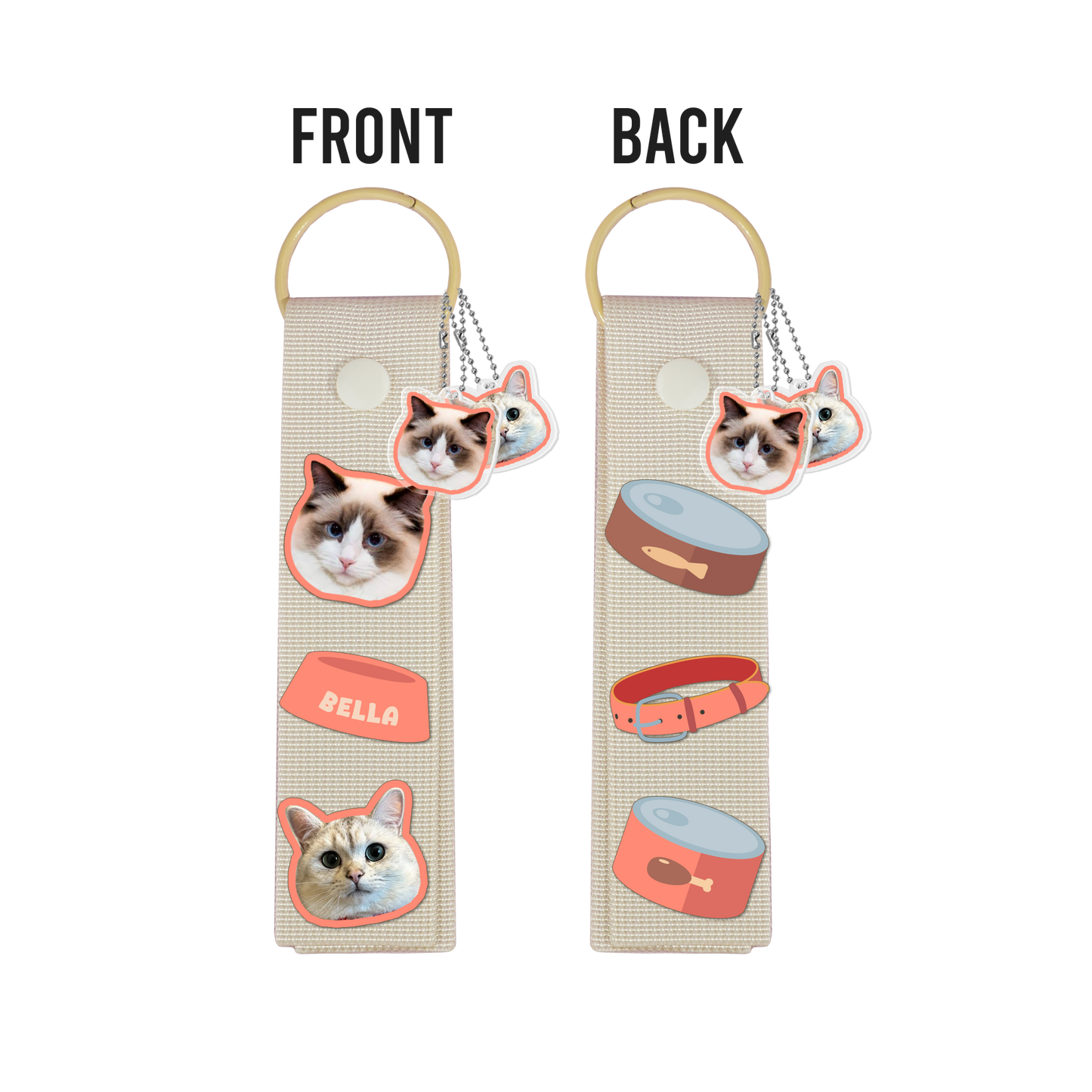 Patch Keychain - Pet Grid Kitty Cozy Corner